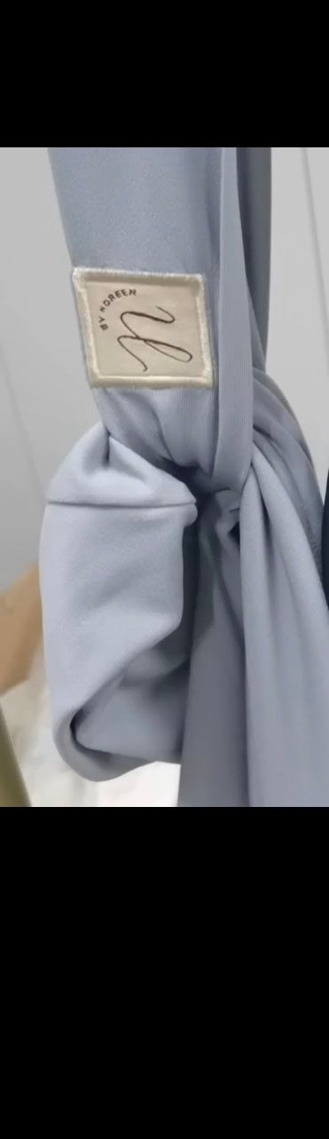 Silver grey instant Hijab